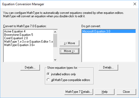 equation editor tool shortcuts