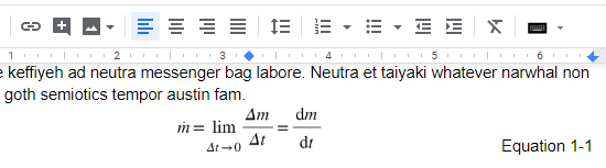 microsoft word equation does not appear in google doc