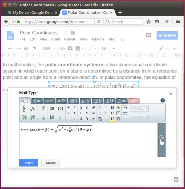 MathType for Google Workspace